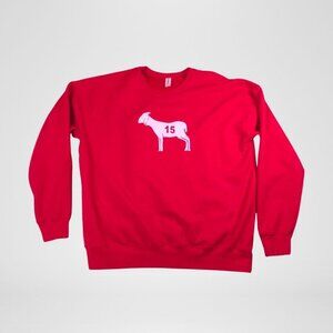 Kansas City Chiefs Patrick Mahomes Goat #15 Red Sweatshirt XL